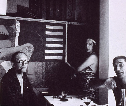 Le Corbusier and his wife Yvonne Gallis, the Ro Jean Badovici at Villa E-1027, photograph by Eileen Gray