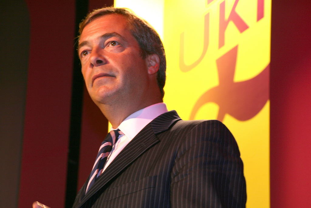 Nigel Farage, lider del UKIP. Wikimedia Commons