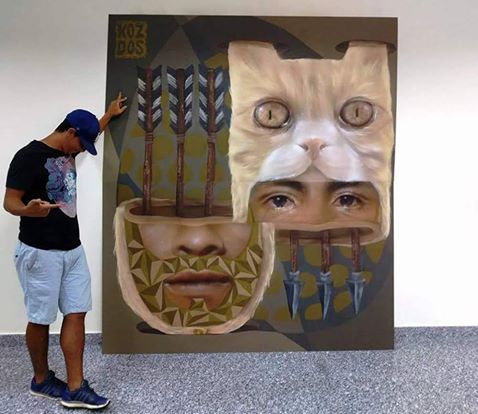 Óleo sobre lienzo para Murcia Street Art Project