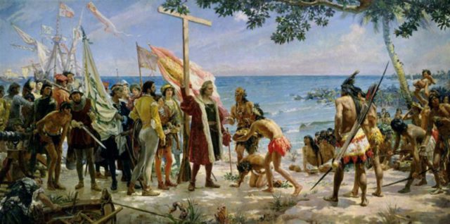 Llegada de Cristobal Colón a América. 