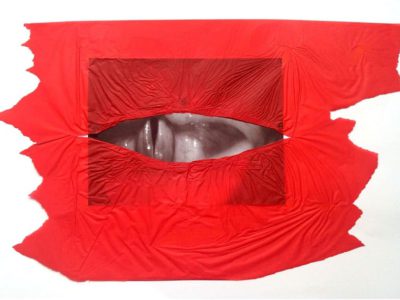 Collage con cuerdas vocales de fondo.