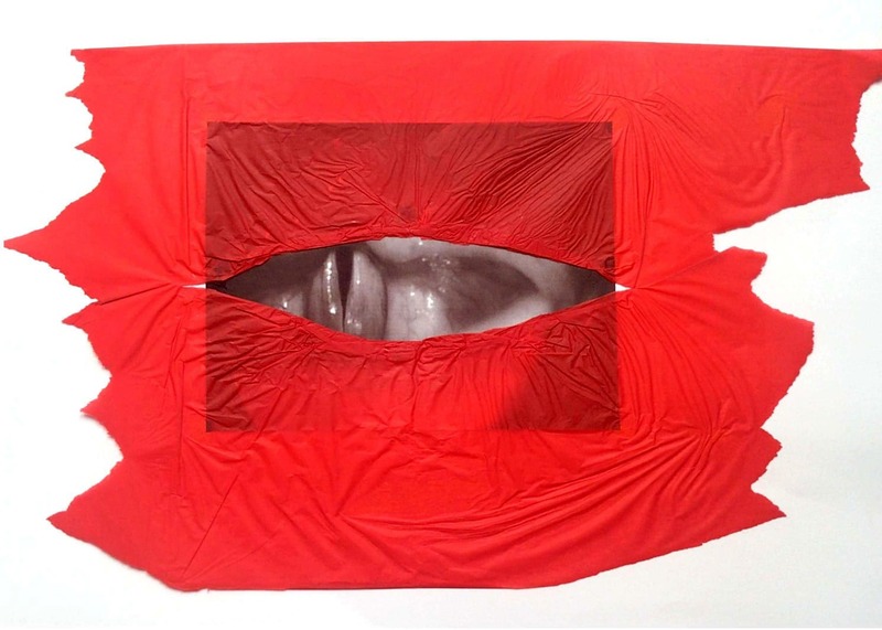 Collage con cuerdas vocales de fondo.